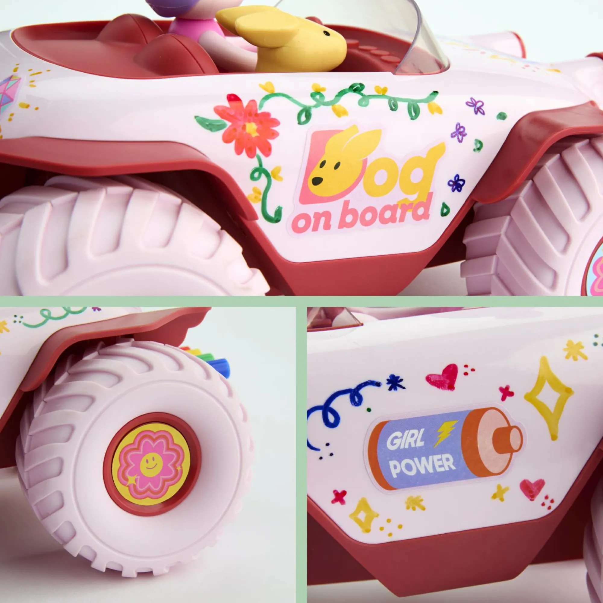 Sharper Image Pixie cruiser doodle ® – auto rc personalizzabile con adesivi e accessori> Macchinine Telecomandate