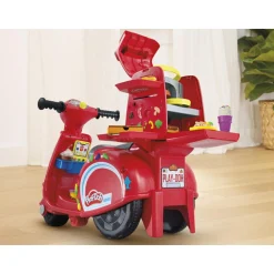 PLAY-DOH – pizza delivery scooter, playset con scooter per consegnare le pizze, attività manuali per bambini e bambine><noscript><img width=
