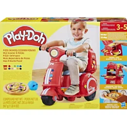 PLAY-DOH – pizza delivery scooter, playset con scooter per consegnare le pizze, attività manuali per bambini e bambine><noscript><img width=