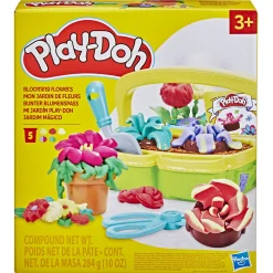 PLAY-DOH , cestino fiorito per creare piante e fiori colorati.giocattolo con natura finta. include 5 vasetti di pasta modellabile> Plastilina E Pasta Modellabile