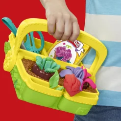 PLAY-DOH , cestino fiorito per creare piante e fiori colorati.giocattolo con natura finta. include 5 vasetti di pasta modellabile><noscript><img width=