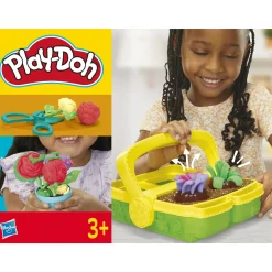 PLAY-DOH , cestino fiorito per creare piante e fiori colorati.giocattolo con natura finta. include 5 vasetti di pasta modellabile><noscript><img width=