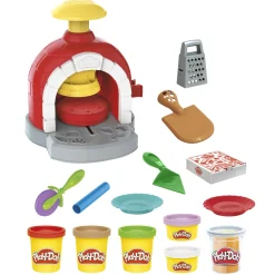 PLAY-DOH kitchen creations, la pizzeria, playset con 6 vasetti di pasta modellabile e 8 accessori> Plastilina E Pasta Modellabile