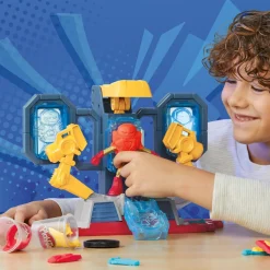 PLAY-DOH marvel – iron man armor maker lab, set da gioco laboratorio delle armature di iron man><noscript><img width=