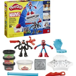 PLAY-DOH marvel – spider-man launch & slice battle, set da gioco lancia e taglia di spider-man><noscript><img width=