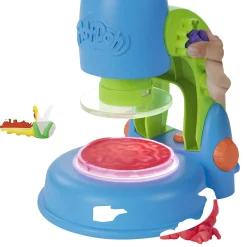 PLAY-DOH microscopio delle meraviglie illumina l’esplorazione scientifica! include 9 accessori e 5 vasetti di pasta modellabile><noscript><img width=