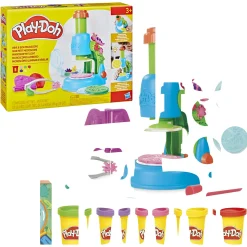 PLAY-DOH microscopio delle meraviglie illumina l’esplorazione scientifica! include 9 accessori e 5 vasetti di pasta modellabile><noscript><img width=