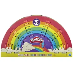 PLAY-DOH , ultimate rainbow 40, confezione da 7 vasetti, giocattoli per bambini e bambine, regalini per le feste> Plastilina E Pasta Modellabile