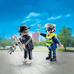 Playmobil 71804 – duopack poliziotto e scassinatore per bambini dai 4 anni> Mondi Immaginari