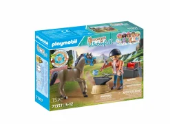 Playmobil 71357 maniscalco con cavallo per bambini dai 4 anni in su> Mondi Immaginari