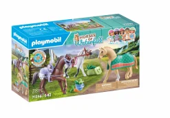 Playmobil 71356 set 3 cavalli con selle per bambini dai 4 anni in su> Mondi Immaginari
