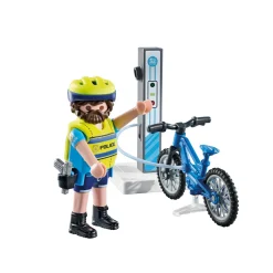 Playmobil action heroes 71732 poliziotto in bicicletta – 4+ anni><noscript><img width=