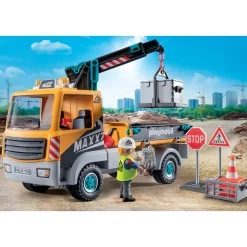 Playmobil action heroes 71750 camion da cantiere con gru – 4+ anni> Mondi Immaginari