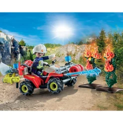 Playmobil action heroes 71825 – quad dei pompieri per bambini dai 4 anni> Mondi Immaginari