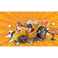 Playmobil funstars 71633 racing pizza giocattolo – per bambini dai 4 anni> Mondi Immaginari
