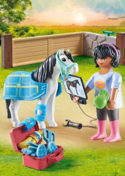 Playmobil horse of waterfall 71497  veterinaria dei cavalli per bambini dai 4 anni> Mondi Immaginari