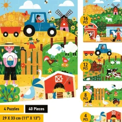 HEADU Playrama puzzle the farm – memoria, forme e colori . sovrapponi i puzzle e ottieni un effetto magico!><noscript><img width=