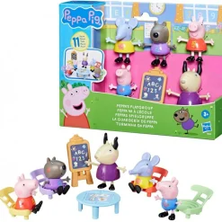 PEPPA PIG Playset va a scuola – 5 personaggi e 6 accessori – 3+> Mondi Immaginari