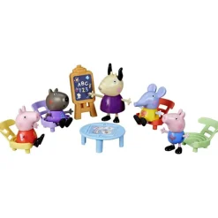 PEPPA PIG Playset va a scuola – 5 personaggi e 6 accessori – 3+> Mondi Immaginari