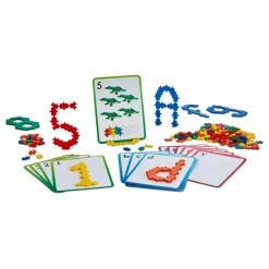 Plus-plus learn to build abc & 123 – set educativo con 600 pezzi e carte flash per imparare lettere e numeri> Set Costruzioni