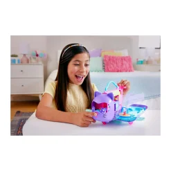 Polly Pocket – aereo gattino, playset da viaggio con 2 micro bambole, palco rotante e cucciolo di gatto, 19 accessori inclusi> Mini Dolls