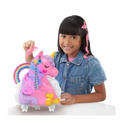 Polly Pocket – salone di bellezza unicorno arcobaleno, playset con unicorno arcobaleno dalla testa pettinabile, 2 micro bambole e 20+ accessori, giocattolo per bambini, 4+ anni, hkv51> Fashion Dolls