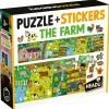 HEADU Puzzle + stickers the farm – un puzzle lungo da completare con gli stickers! memoria, forme e colori> Primi Apprendimenti