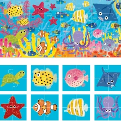 HEADU Puzzle 8+1 the sea – esplora il mare giocando con forme e colori – 24m+ –> Primi Apprendimenti