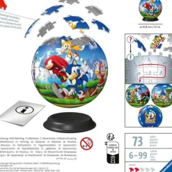 Sonic Puzzle 3d – puzzle-ball the hedgehog – 72 pezzi – diametro 12,9 cm – bambini 6+ anni – ravensburger><noscript><img width=