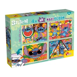 LISCIANI Puzzle df maxi floor 4×48 lilo & stitch – set di 4 puzzle disney da 48 pezzi> Puzzle 3D|Puzzle Per Bambini