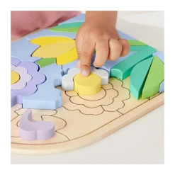 FISHER-PRICE Puzzle di fiori in legno – 37 blocchi sagomati – wood><noscript><img width=