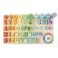 WOOD 'N' PLAY Puzzle educativo numeri e alfabeto – 18m+ – wood “n” play> Giochi Di Imitazione In Legno