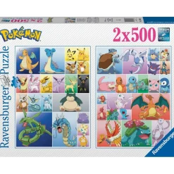 POKEMON Puzzle pokémon ravensburger 2×500 pezzi> Puzzle 500 Pezzi