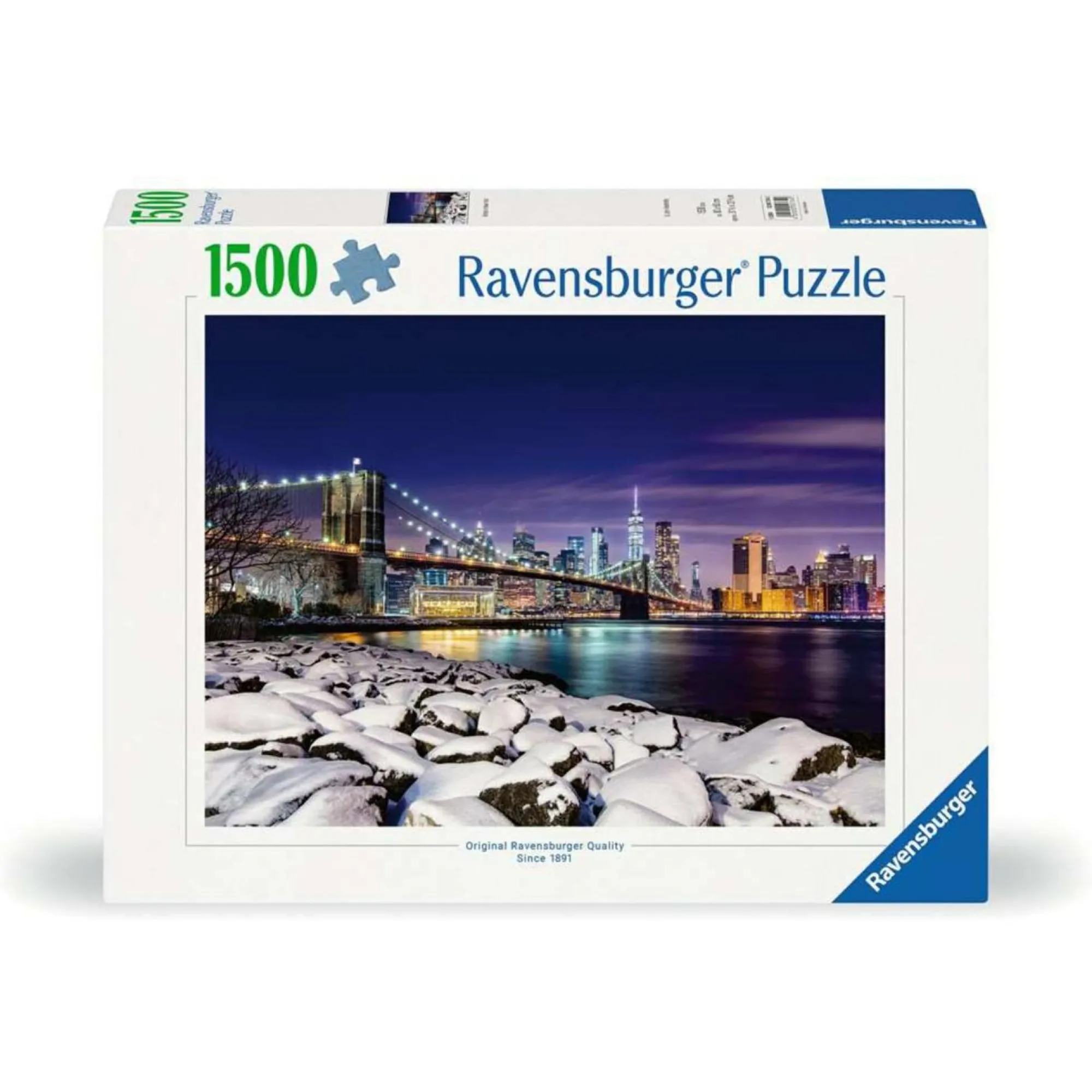 RAVENSBURGER Puzzle 1500 pezzi – inverno a new york, collezione paesaggi per adulti> Puzzle 1000 Pezzi