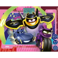 BATMAN Puzzle ravensburger batwheels 4 in a box – 4 puzzle da 12-16-20-24 pezzi, età 3+ anni><noscript><img width=