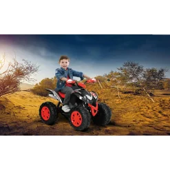 SUN&SPORT Quad elettrico bambini atv max con ruote oversize e luci> Cavalcabili Elettrici