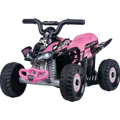 SUN&SPORT Quad elettrico 6v per bambini con batteria al litio – grandi ruote e guida realistica, velocità fino a 2,7 km/h – rosa> Cavalcabili Elettrici