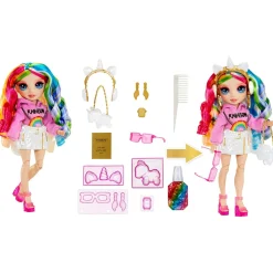 Rainbow High creative crystals amaya – bambola fashion arcobaleno da 28 cm con kit per accessori di cristallo, anello per te, fai da te> Fashion Dolls