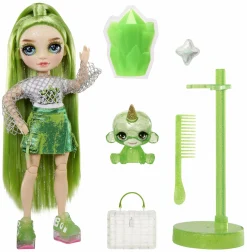 Rainbow High fashion doll con slime  & cucciolo – jade (verde) – bambola scintillante da 28 cm con slime, animale magico e accessori alla moda><noscript><img width=