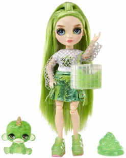 Rainbow High fashion doll con slime  & cucciolo – jade (verde) – bambola scintillante da 28 cm con slime, animale magico e accessori alla moda><noscript><img width=