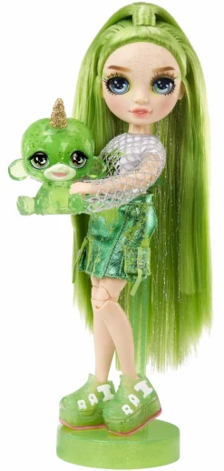 Rainbow High fashion doll con slime  & cucciolo – jade (verde) – bambola scintillante da 28 cm con slime, animale magico e accessori alla moda><noscript><img width=