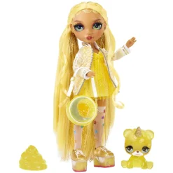 Rainbow High fashion doll con slime & animale – sunny (giallo) – bambola da 28 cm con slime scintillante, animale magico e accessori alla moda><noscript><img width=