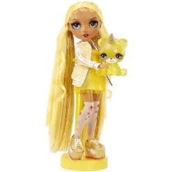 Rainbow High fashion doll con slime & animale – sunny (giallo) – bambola da 28 cm con slime scintillante, animale magico e accessori alla moda><noscript><img width=