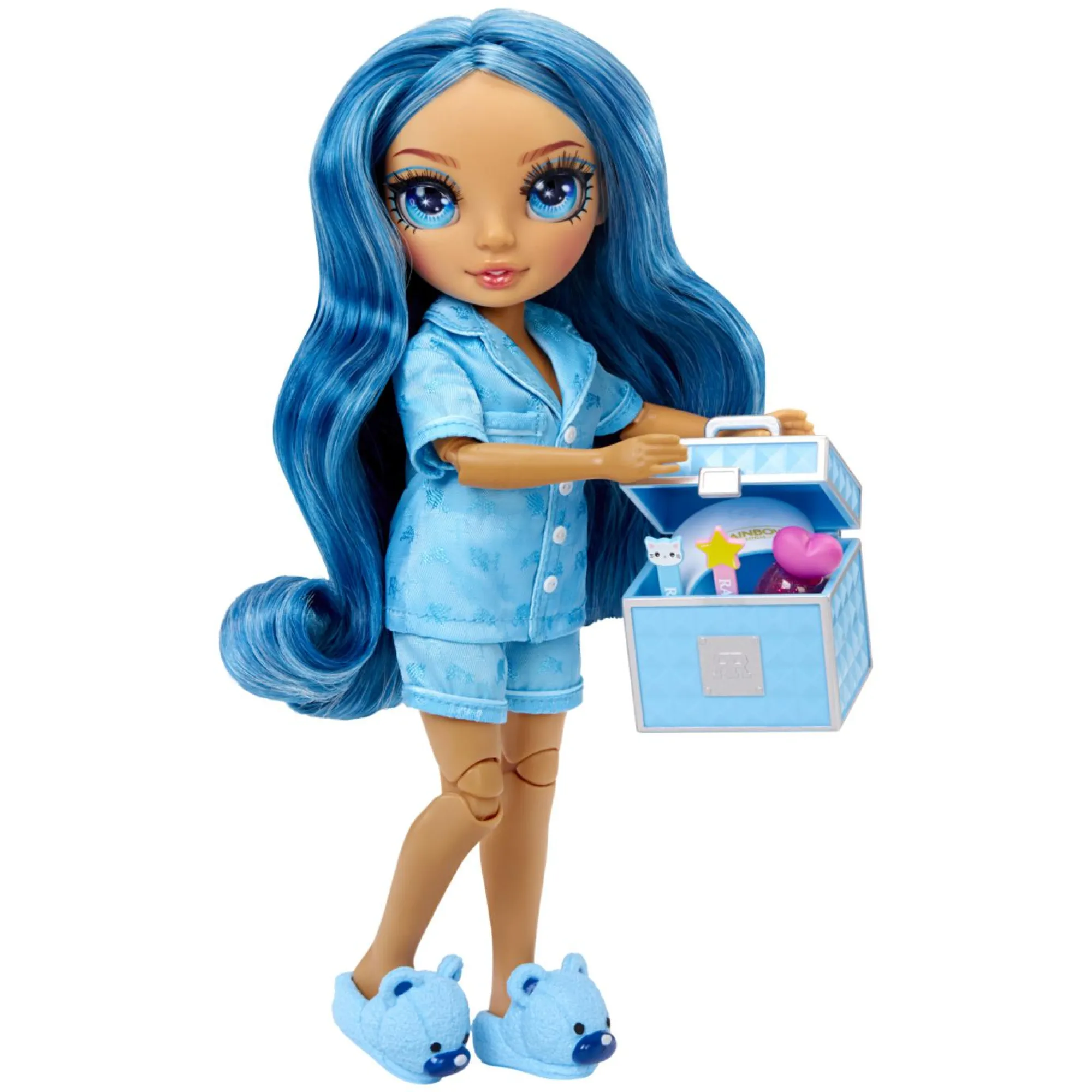 Rainbow High junior high pj party – skyler bradshow – bambola snodata da 22 cm con morbida tutina, pantofole e accessori da gioco> Fashion Dolls