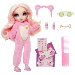 Rainbow High junior high pj party – bella parker – bambola snodata da 22 cm con morbida tutina, pantofole e accessori da gioco> Fashion Dolls