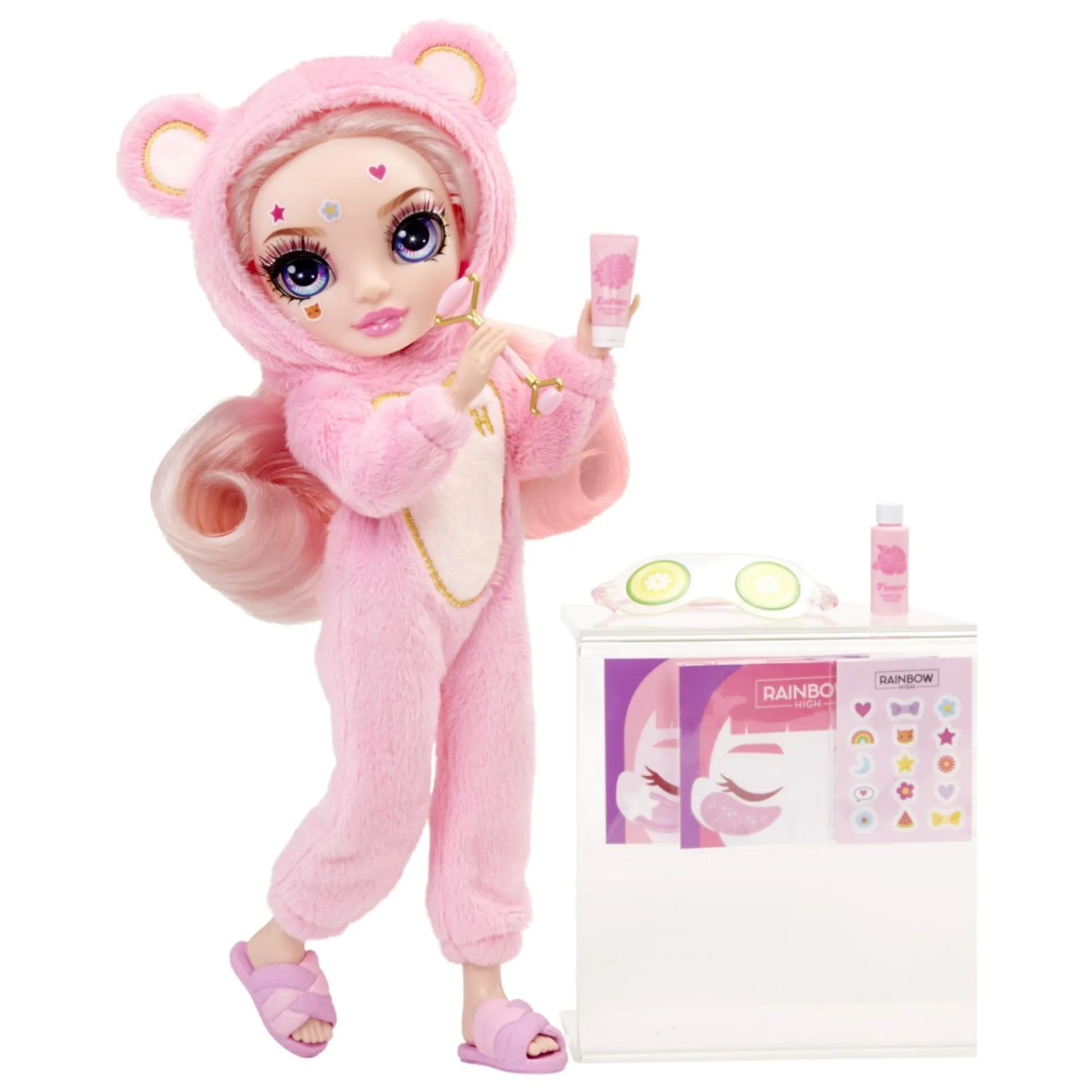Rainbow High junior high pj party – bella parker – bambola snodata da 22 cm con morbida tutina, pantofole e accessori da gioco> Fashion Dolls