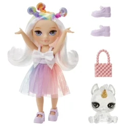 Rainbow High littles – bambola fashion piccola e snodabile – 3 bambole assortite alte 14 cm con borsa e unicorno magico e accessori fashion> Fashion Dolls