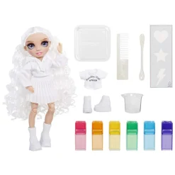 Rainbow High watercolour & create diy fashion doll: acquerelli lavabili, kit tie-dye, occhi viola, capelli ricci, top e scarpe extra> Fashion Dolls