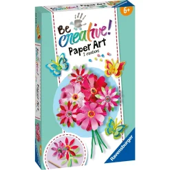 RAVENSBURGER – be creative: paper art fiori e farfalle, bricolage 6+> Kit Artistici E Pittura