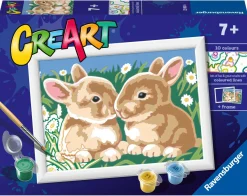 RAVENSBURGER – creart serie e: coniglietti fra le margherite> Kit Artistici E Pittura